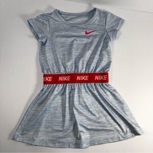 Nike Dri Fit 4T dress for girls! Light blue with reddish accents back to school!
